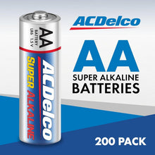 Load image into Gallery viewer, ACDelco 200-Count AA Super Alkaline Batteries, 10-Year Shelf Life Power Pack