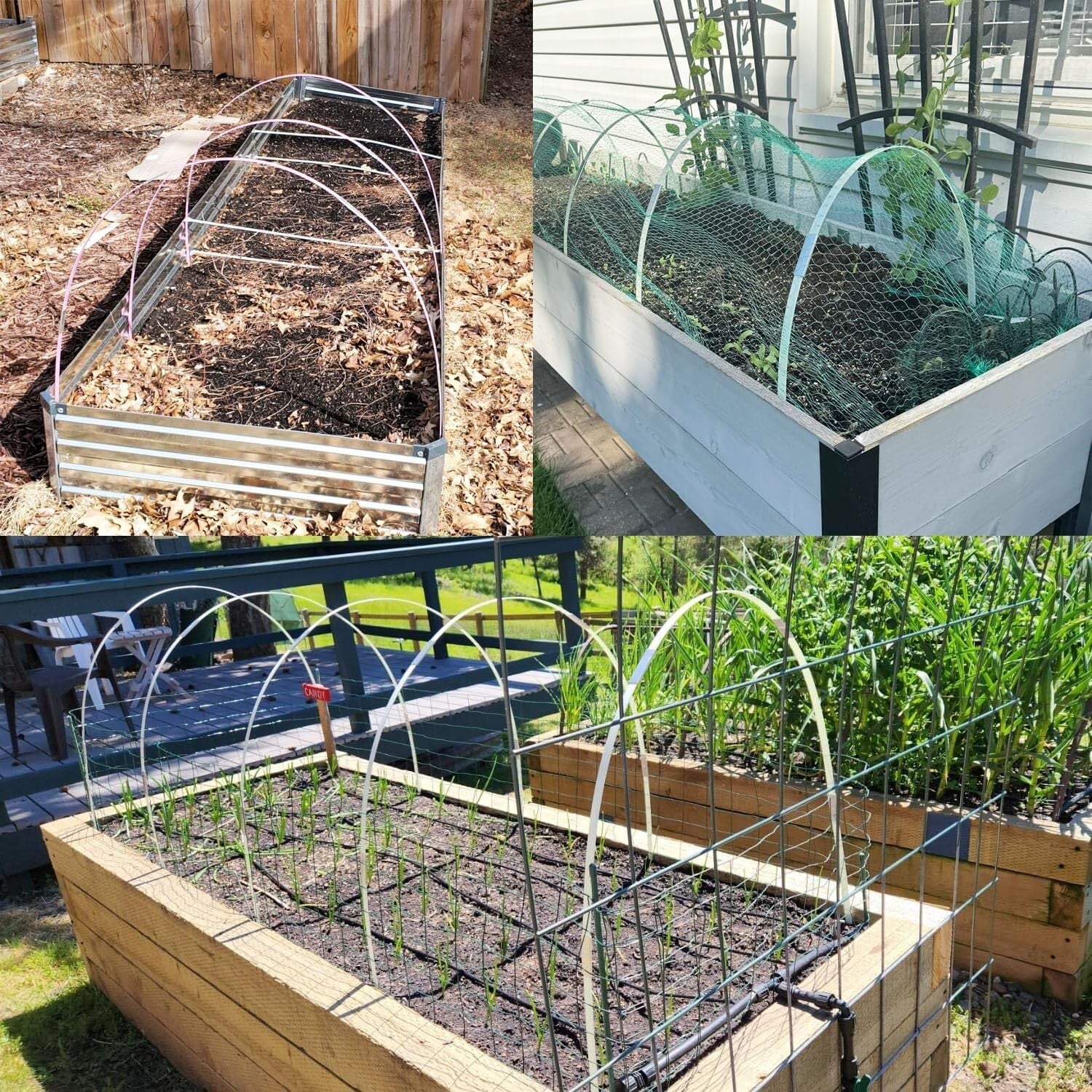 Garden Hoops 60pcs - M Size Fiberglass for Enhanced Temperature Resistance