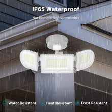 Load image into Gallery viewer, 9000 Lumens Bright Motion Sensor Flood Lights - 3 Adjustable Heads for Security