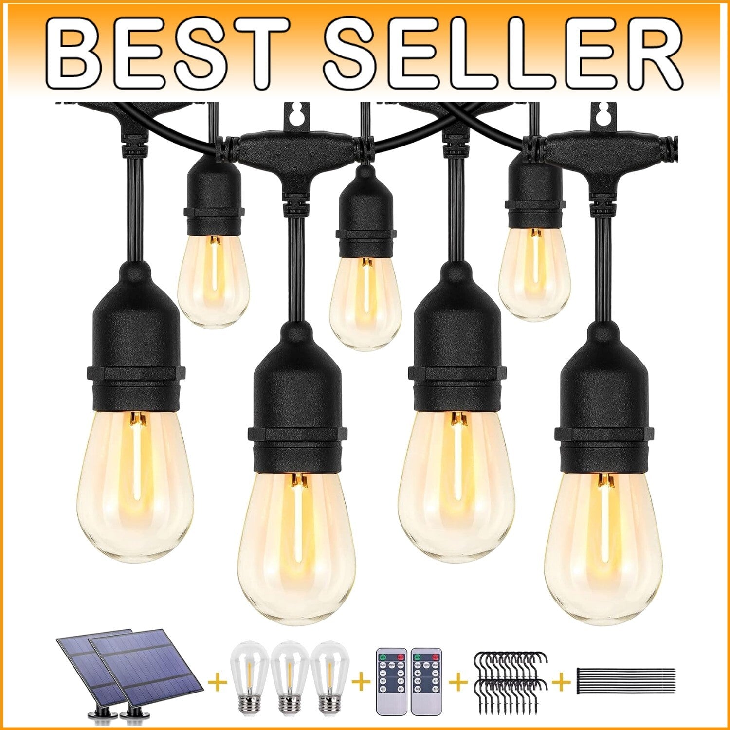 Dual-Pack Solar String Lights - 200FT Waterproof LED with Remote Control Options