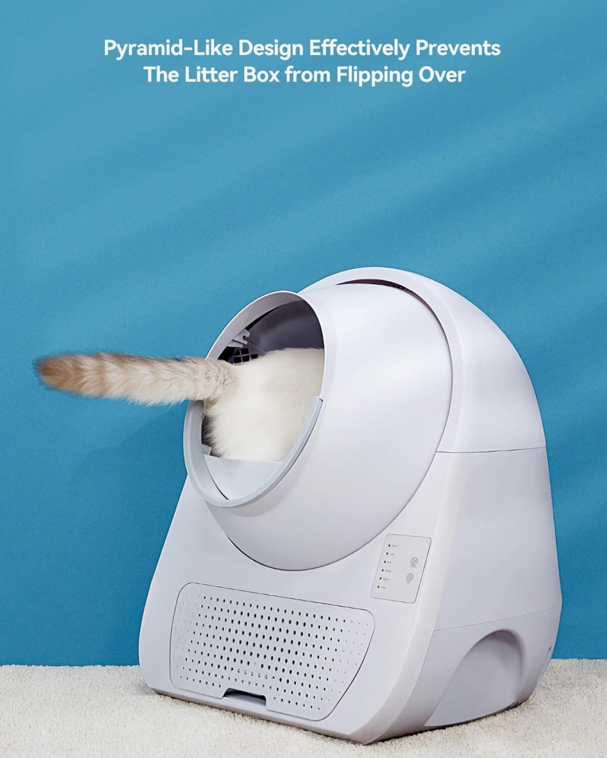 Ultimate Self-Cleaning Litter Box for Multiple Cats - Safe, Convenient, White