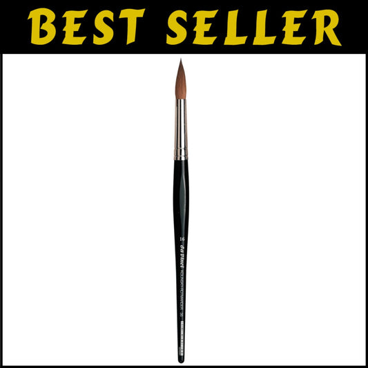 Round Russian Red Sable Brush, Size 16 - Ideal for Watercolor and Illustration