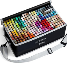 Load image into Gallery viewer, Refillable Alcohol Markers - Super Marker Set with 262 Colors &amp; Carrying Case