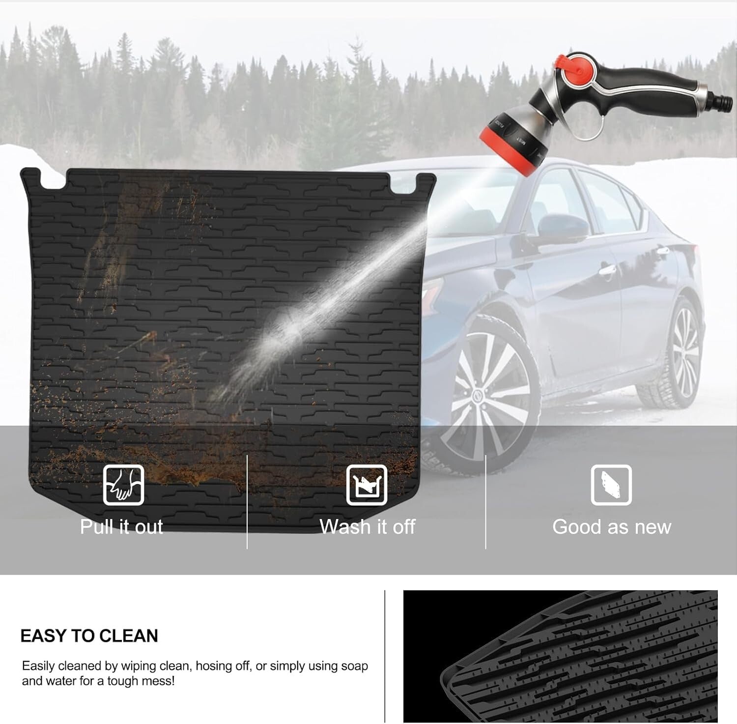 Rugged TPE Floor Mats with Lifetime Warranty for 2016-2021 Jeep Grand Cherokee