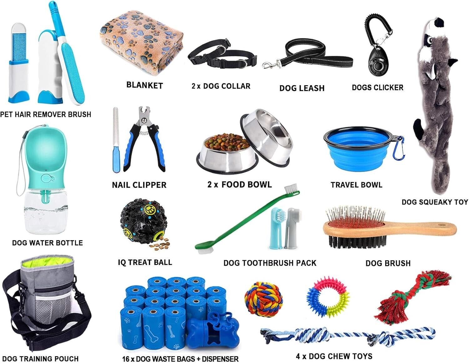 39-Piece Puppy Supplies Starter Kit - Ultimate Welcome Gift for New Dogs