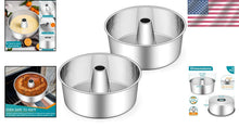 Load image into Gallery viewer, Premium Stainless Steel Cake Pan Set: 10-Inch Non-Toxic, Oven &amp; Dishwasher Safe