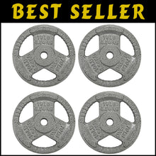 Load image into Gallery viewer, Durable Cast Iron Olympic Weight Plates - 10lbs Set of 4 for Strength Training
