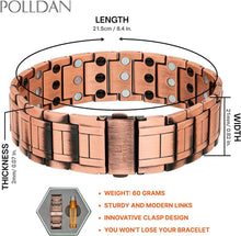 Load image into Gallery viewer, 3X Power Copper Bracelet for Men - Luxury Magnetic Therapy Gift Box Included