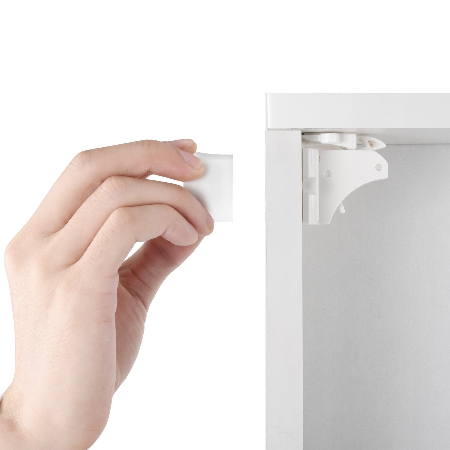 Efficient Childproofing: 12 Adhesive Magnetic Locks & 2 Key System for Cabinets