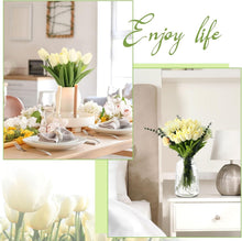 Load image into Gallery viewer, Realistic 75-Pack Milk White Artificial Tulips for Event and Home Arrangements