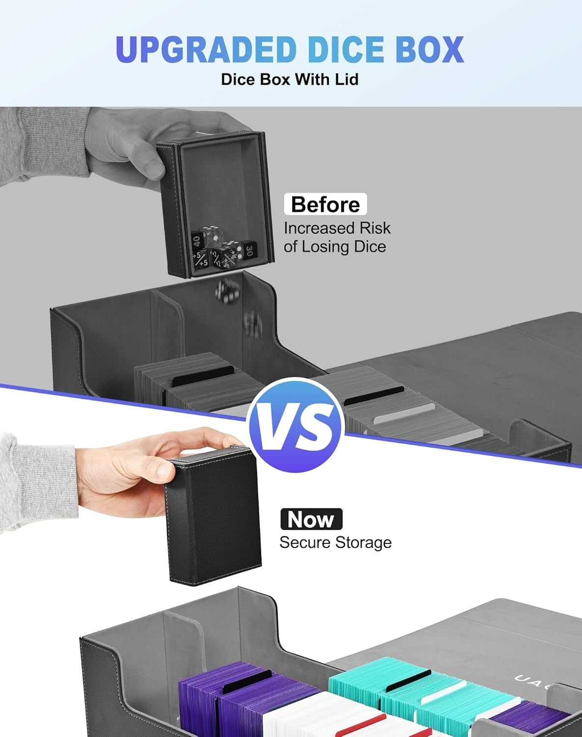 Stylish Faux Leather Card Organizer with Magnetic Closure, Holds 1300+ Cards