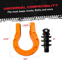 Load image into Gallery viewer, Mega D Ring Shackles with 3-Stage Anti-Rust Coating - 2 Pack for Strong Recovery