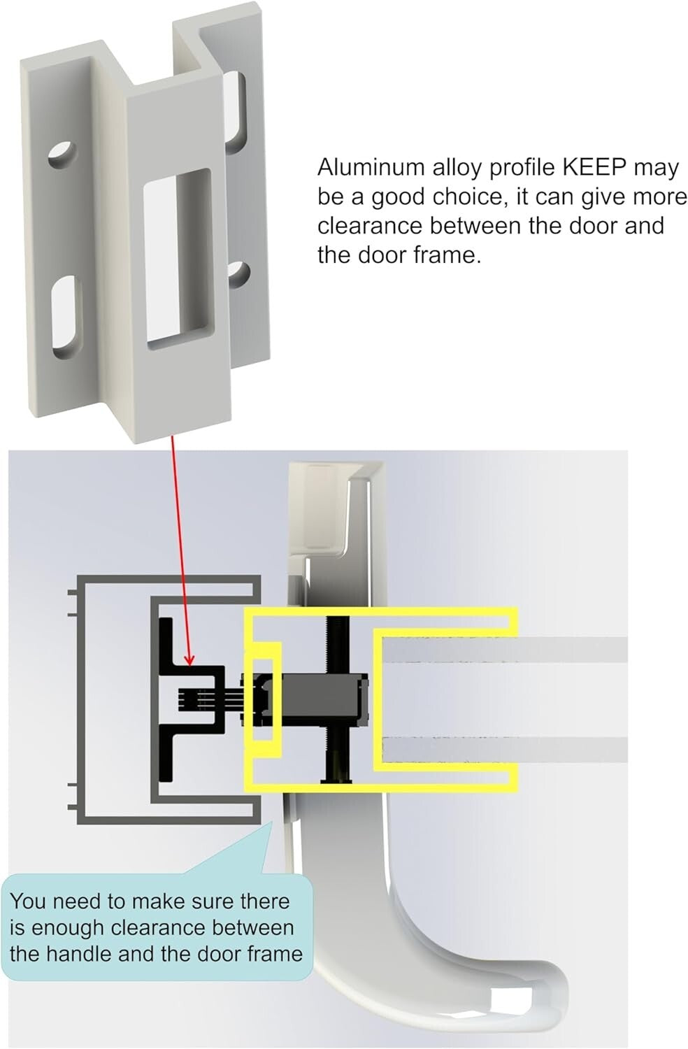 Elegant White Patio Door Handle Set with Cylinder Lock for Stylish Homes