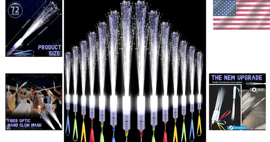 Durable 120-Piece Fiber Optic Glow Wands - Perfect for Weddings & Celebrations