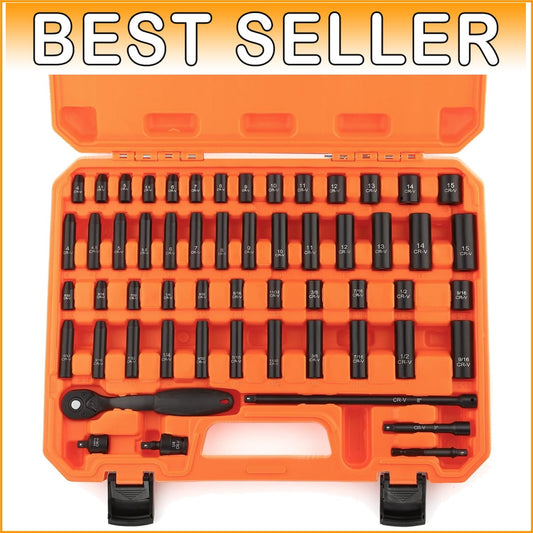 Efficient 1/4-Inch Drive 56-Piece Impact Socket Set - Superior Durability