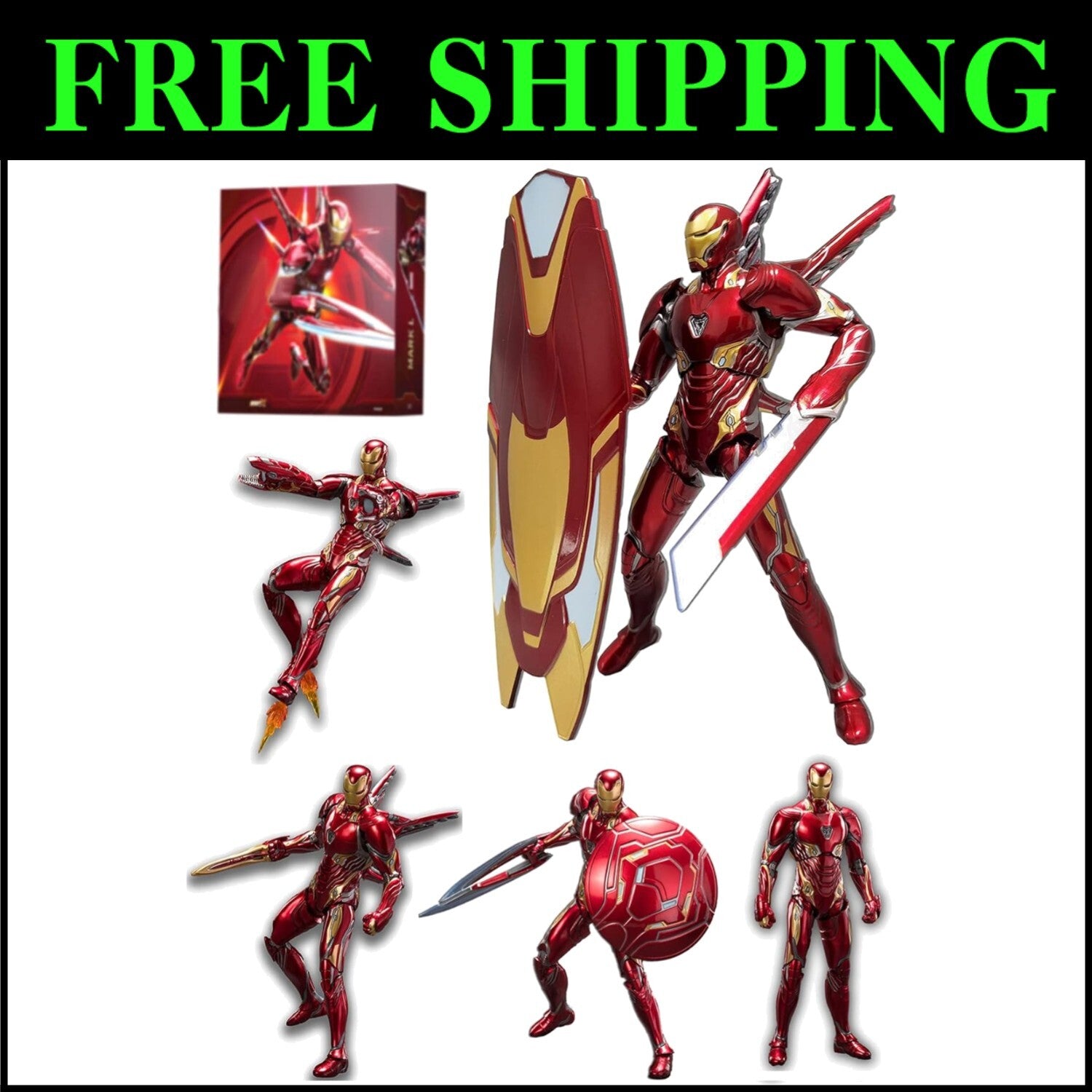 Ironman MK50 7-Inch Deluxe Figure - Multi-Joint Action & Eco-Friendly Design