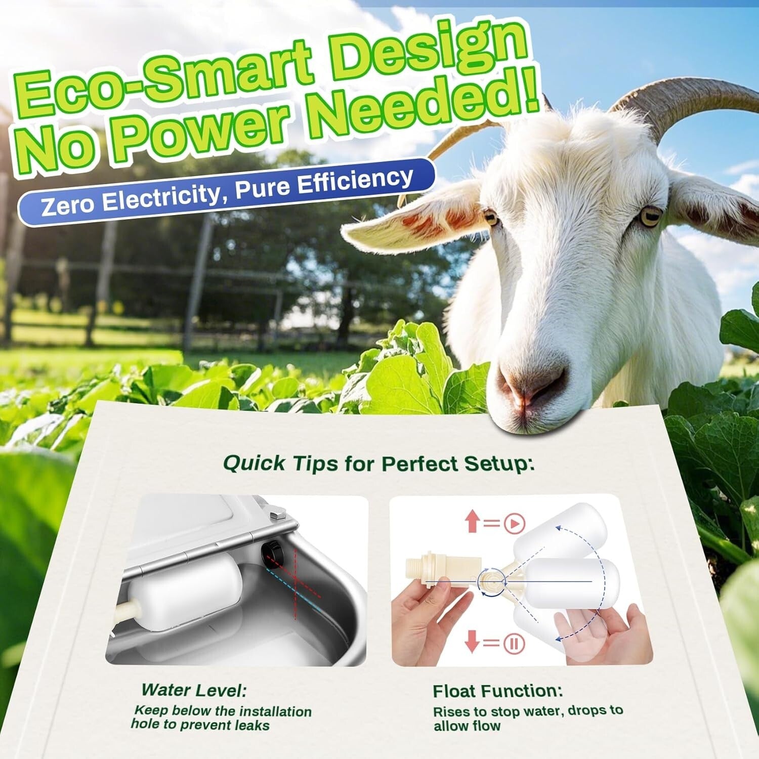 2.5L Auto-Filling Stainless Steel Water Bowl Kit for Farm Animals - Complete Set