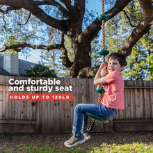Load image into Gallery viewer, Outdoor Kids Climbing Rope Swing with Disc Seat &amp; Platforms - Adventure Fun!
