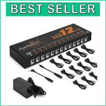 Load image into Gallery viewer, Noise-Free Guitar Pedal Power Supply with LED Indicators - 12 Isolated Outputs
