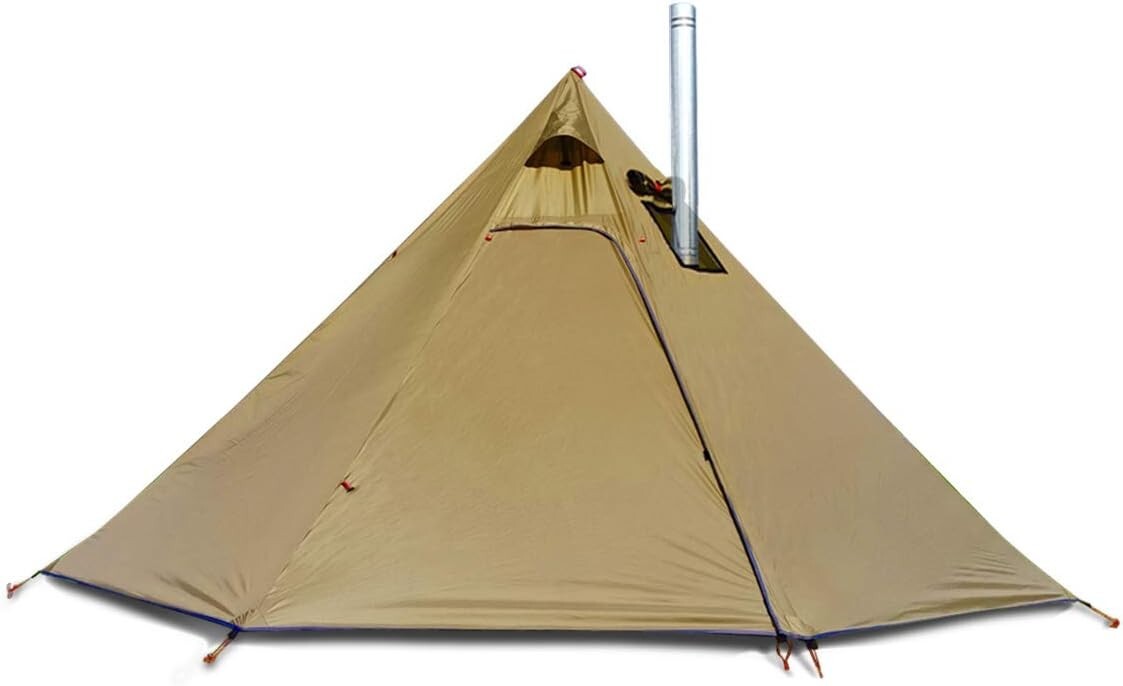 4-Person Lightweight Tipi Tent with Quick Setup - Ideal for Backpacking & Hiking