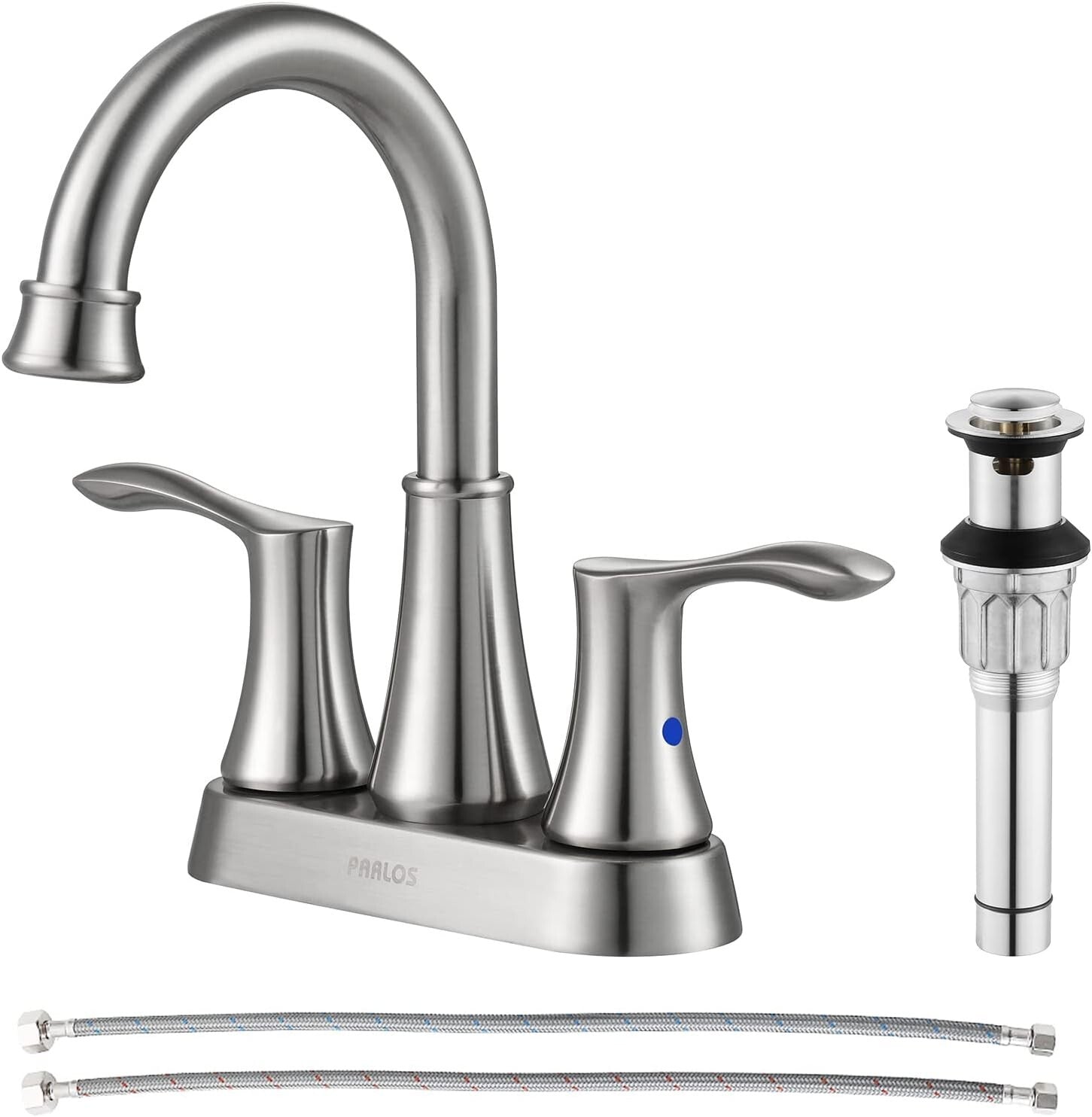 Stylish Brushed Nickel Bathroom Faucet with 1.5 GPM Flow Rate and 3-Hole Mount