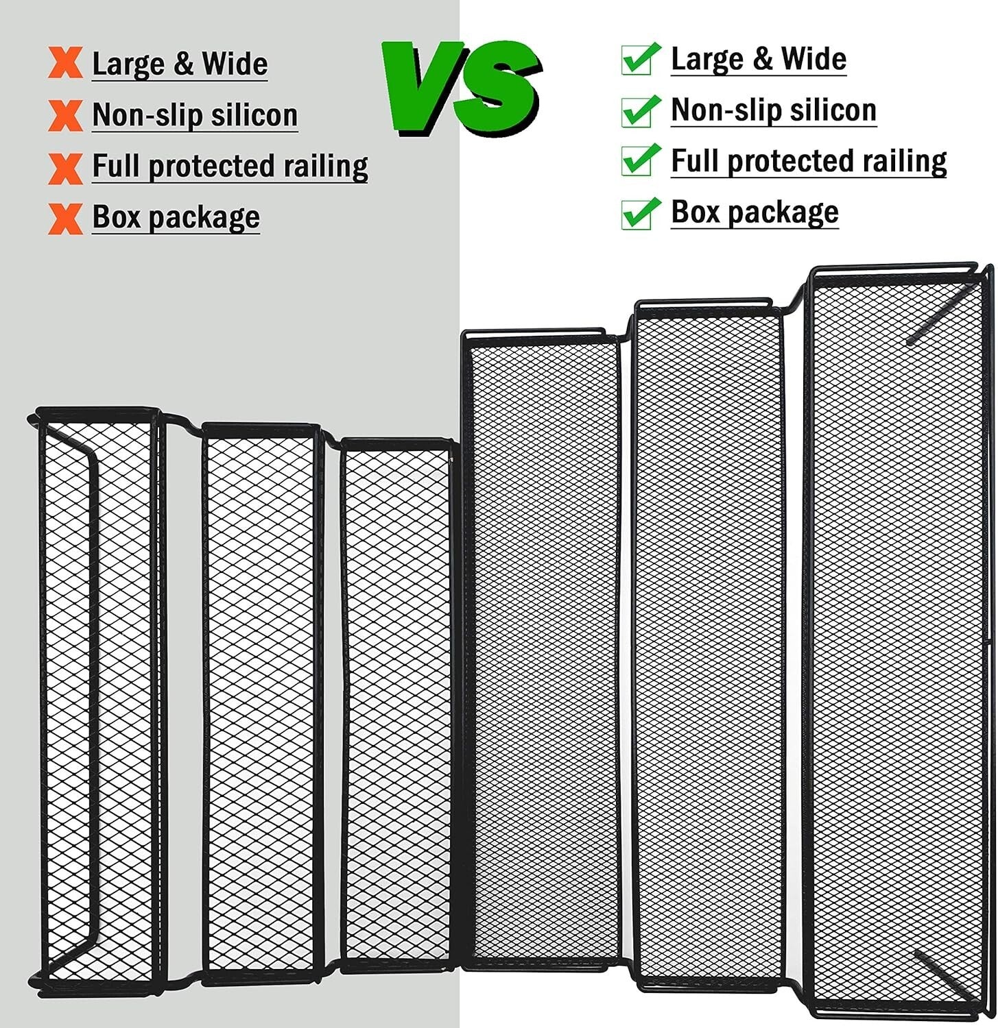 Elegant Expandable Spice Rack Organizer with Protective Railing - 14.5" to 29.1"