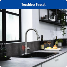 Load image into Gallery viewer, Touchless Kitchen Faucet with Pull Down Sprayer - Elegant Brushed Nickel Finish