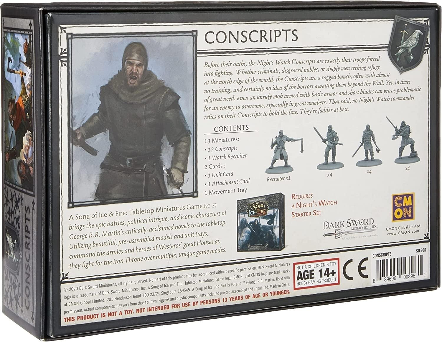 Night's Watch Conscripts Miniatures - Versatile Troop Options for Strategy Games
