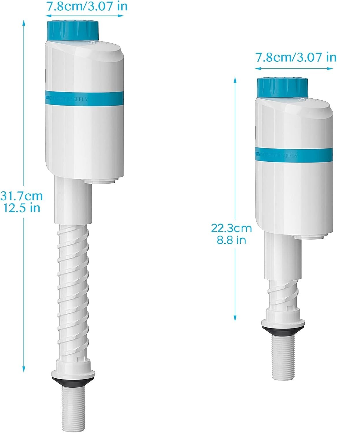 Anti-Siphon Toilet Fill Valve with Adjustable Height and Water Saving Features