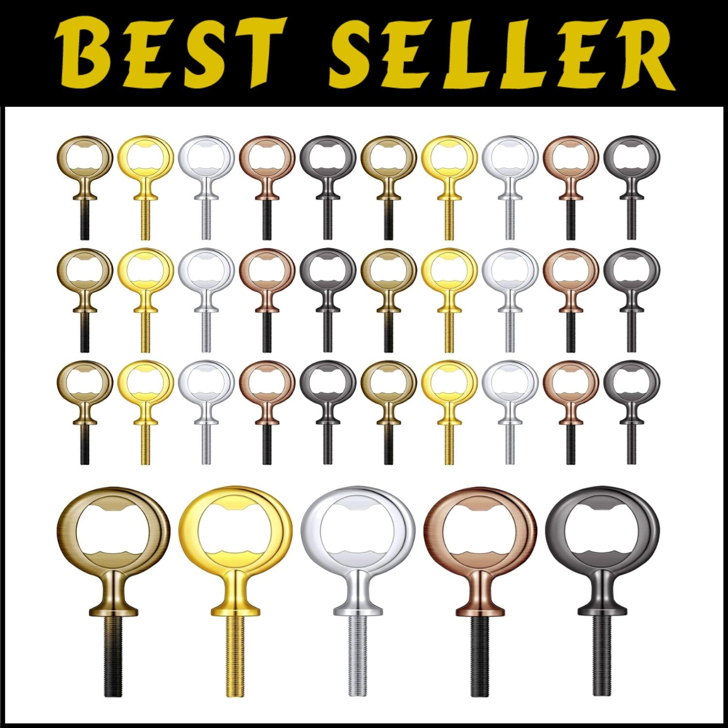 30-Piece Stainless Steel Bottle Opener Kit - DIY Craft for Events & Gifting