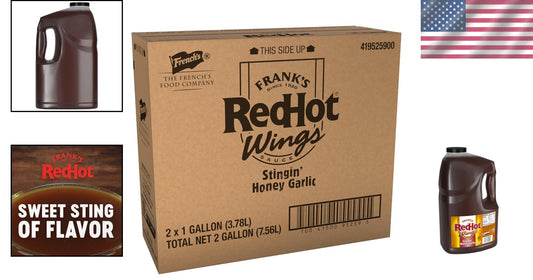 Frank's RedHot Stingin' Honey Garlic Sauce - 1 Gallon, Pack of 2 for Restaurants