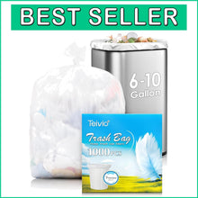 Load image into Gallery viewer, 8-Gallon Clear Garbage Bags, 1200 Count - Strong &amp; Versatile for Home &amp; Office