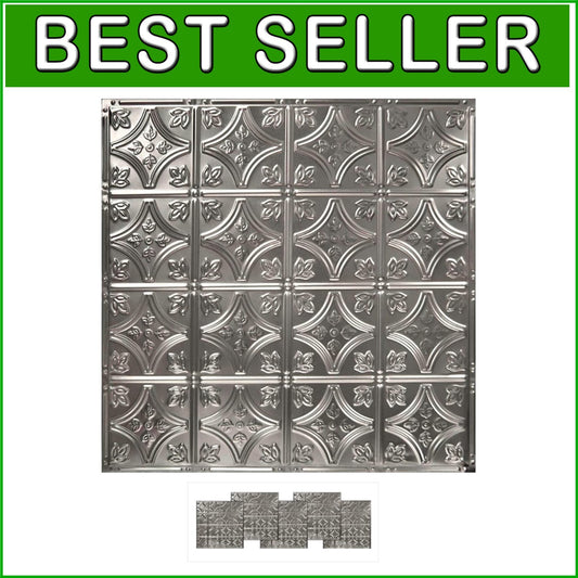 Sustainable 5 Pack 24 Inch Tin Ceiling Panels for Kitchens - Easy Installation