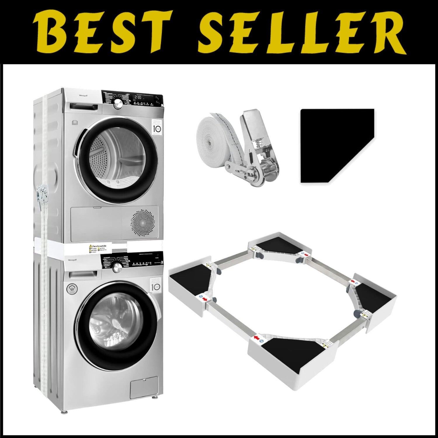 Premium Quality Washer Dryer Stacking Kit for Universal Compatibility (24-29")