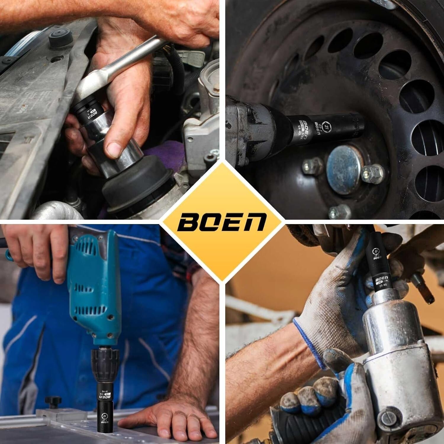 10-Piece Impact Socket Adapter Set in Chrome Moly Steel - Ultimate Versatility