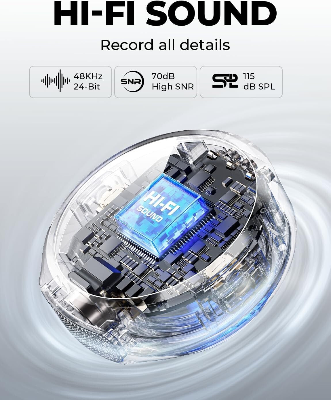 Compact LARK M2 Lavalier Mic with Noise Cancellation for Perfect Streaming