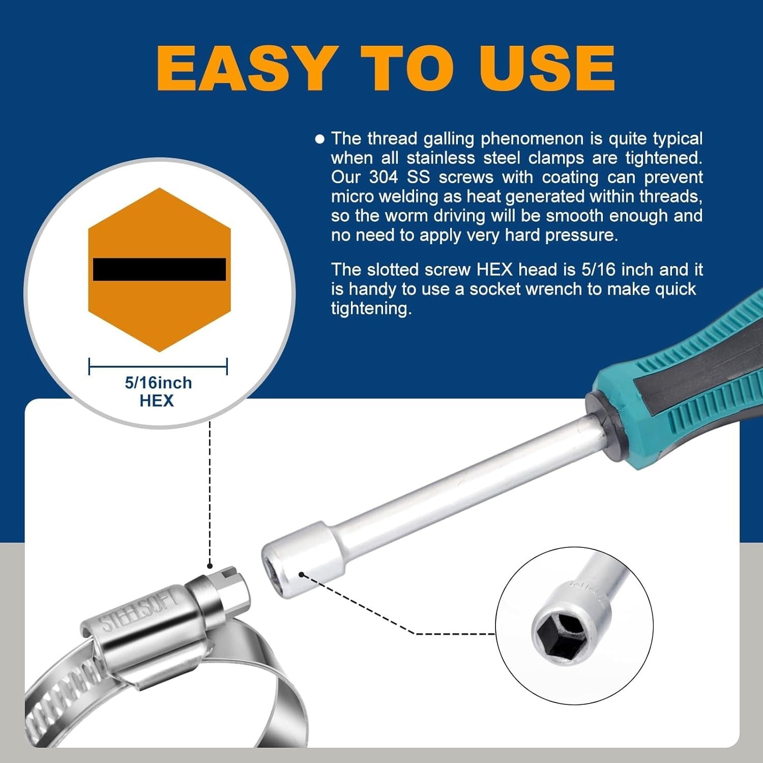 Corrosion-Resistant Adjustable Hose Clamps Set - Heavy Duty 90PC Kit 5/16-2-3/8"