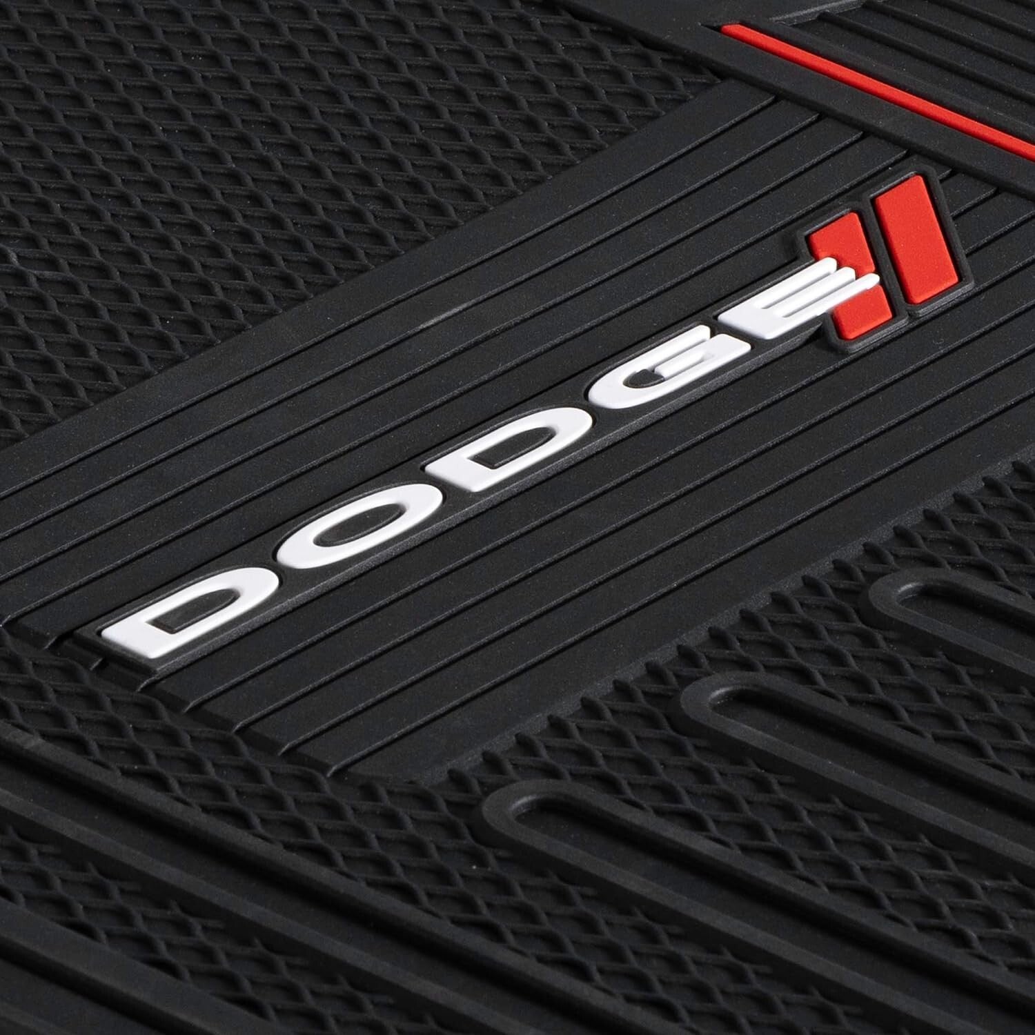 Dodge Elite Series Universal Floor Mat Set - Stylish Black PVC Protection