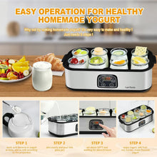 Load image into Gallery viewer, BPA-Free Yogurt Maker with Adjustable Time &amp; Temp – Homemade Yogurt Made Simple