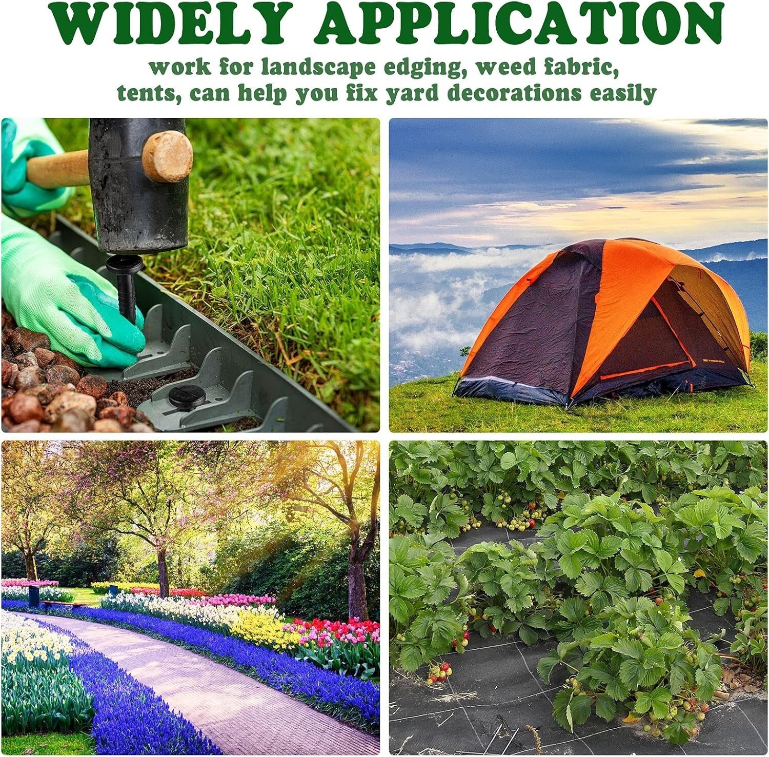 Effortless Garden Organization - 200 Pack Weather-Resistant 8" Ground Stakes