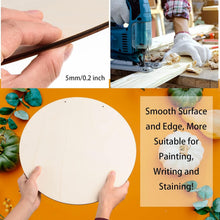 Load image into Gallery viewer, DIY Craft Set: 12 Wood Circles with Burlap Bows, Twine &amp; Glue Points – 18 Inches