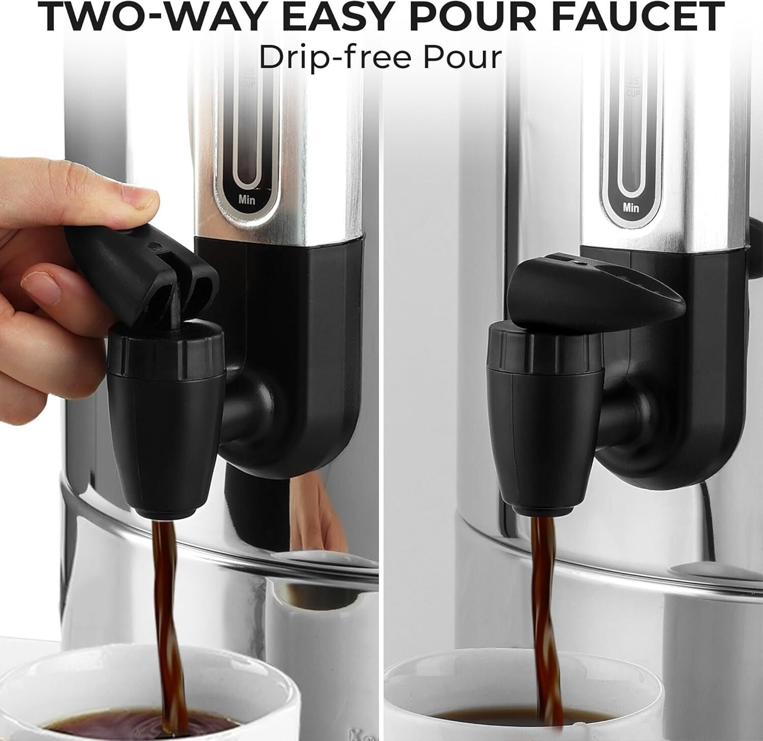 Zulay 100-Cup Commercial Percolator - Ideal for Office, Weddings & Catering