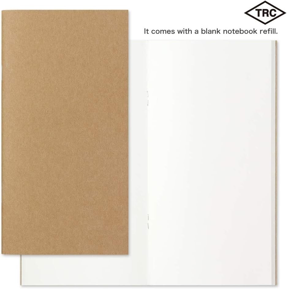 Elegant Regular Size Traveler's Notebook with Pen Holder - Customizable Leather