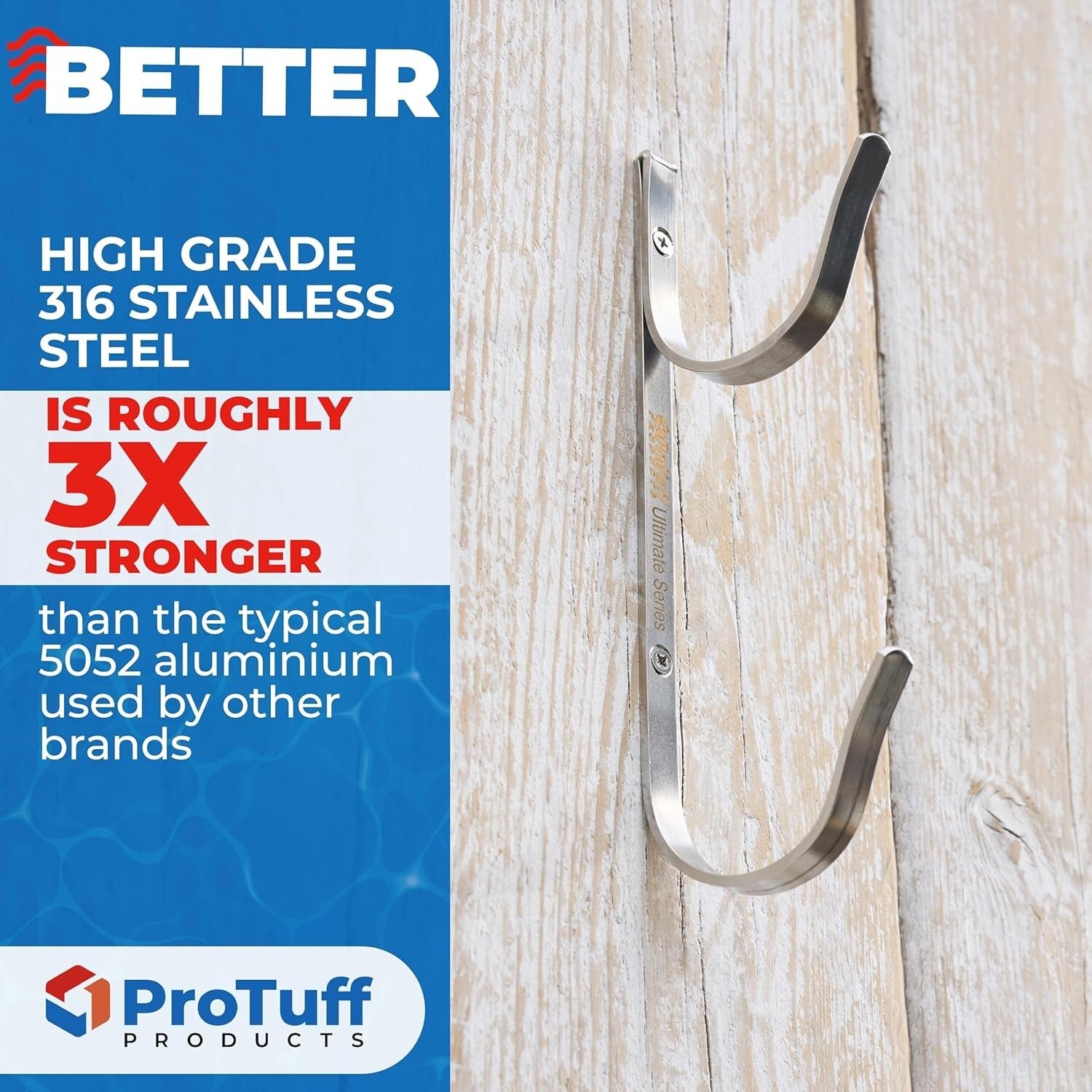 Ultimate Pool Storage Solution – 4 Stainless Steel Hooks for Easy Mounting