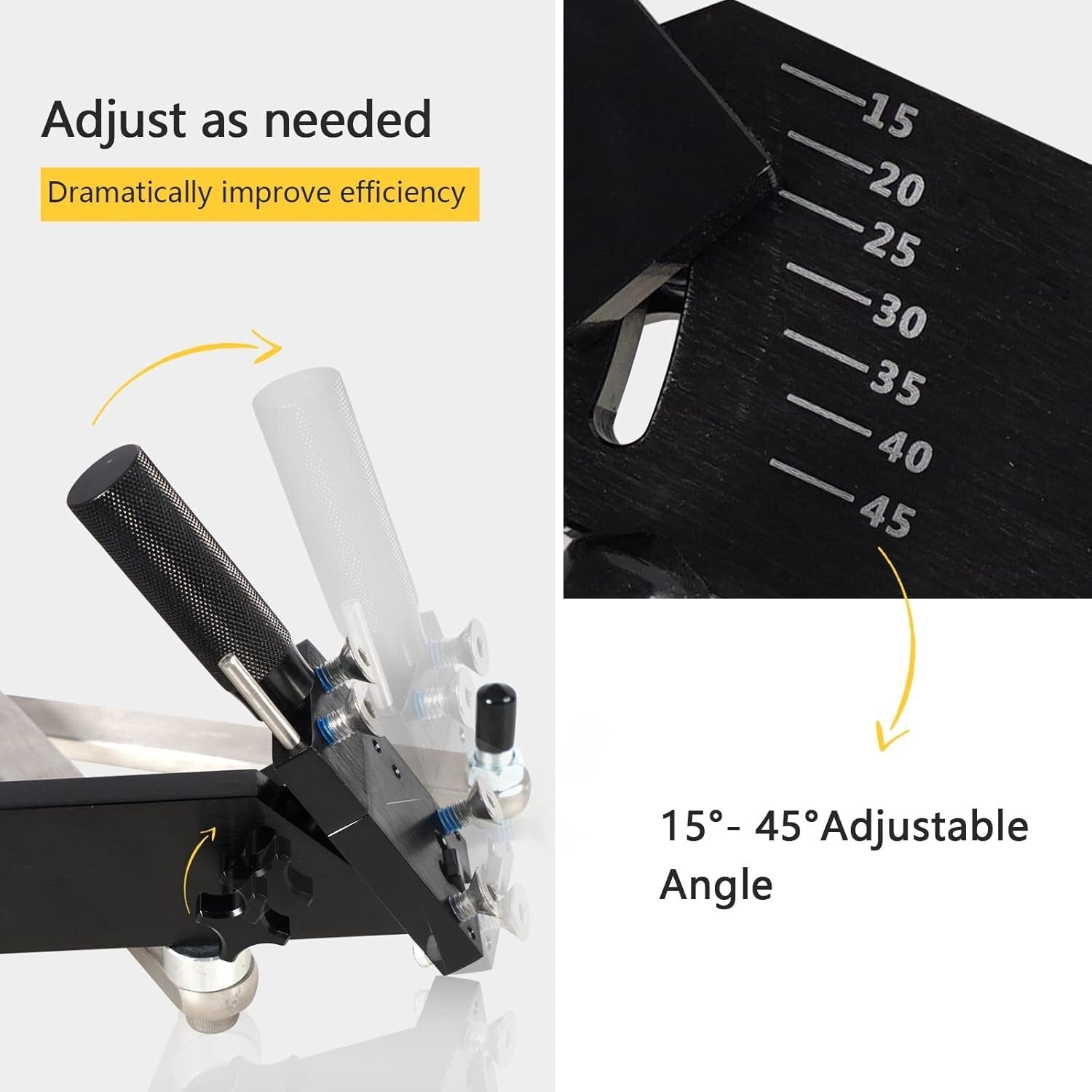 Precision Lawn Mower Blade Sharpener - 15°-45° Angle Adjustment, Stainless Steel