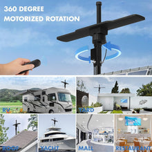 Load image into Gallery viewer, 2025 Outdoor HDTV Antenna - 3000+ Miles Range with 360° Rotation, Supports 2 TVs