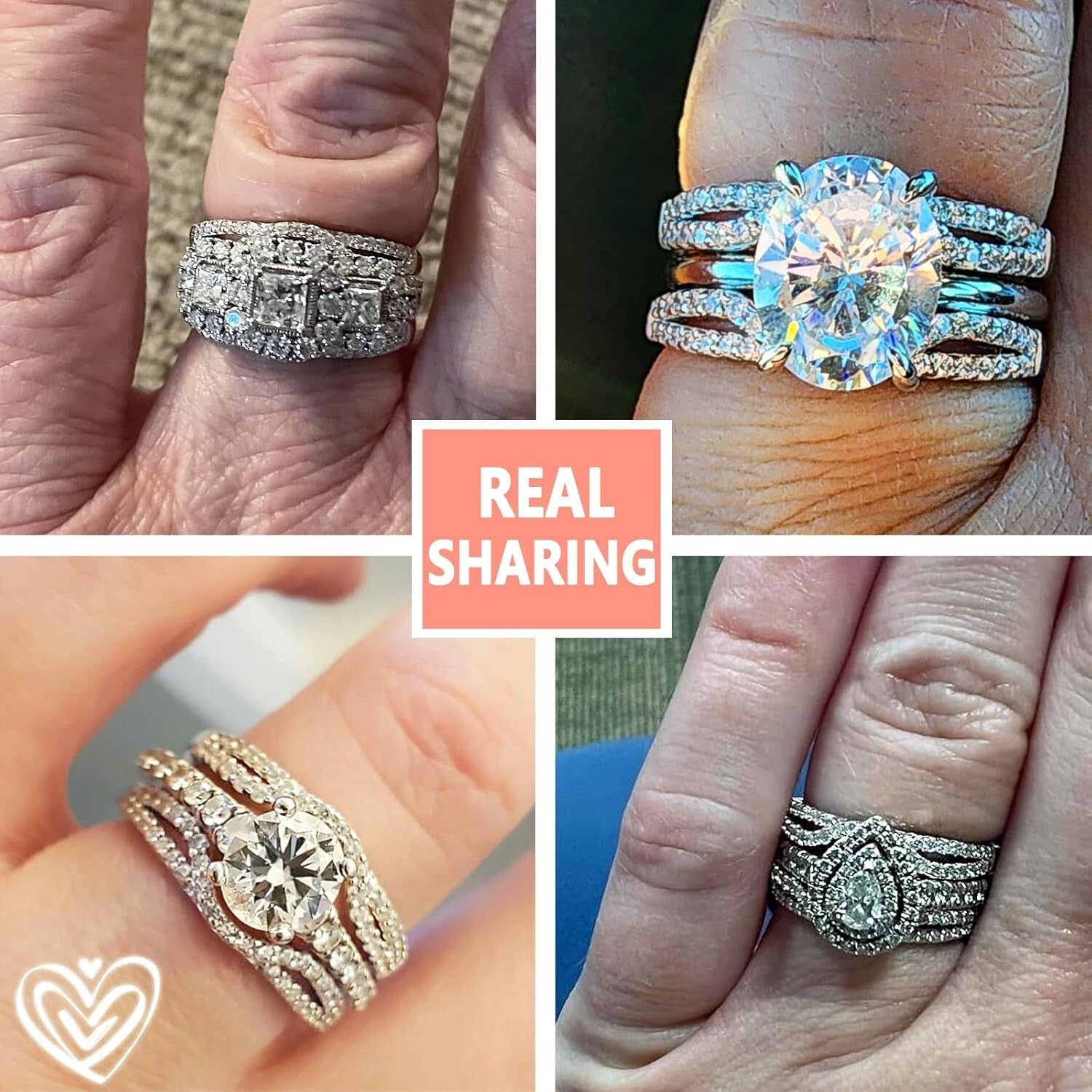 Elegant Sterling Silver Ring Enhancer with AAAAA CZ - Perfect for Any Occasion