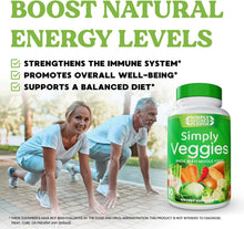 Load image into Gallery viewer, Plant-Based 90 Veggie Capsules with 42 Fruits &amp; Veggies - Gluten-Free Nutrition