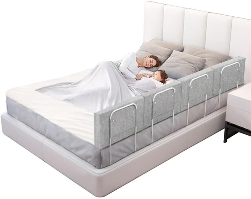 Lightweight Adjustable Bed Rails for Safe Sleeping - Perfect for Kids & Seniors