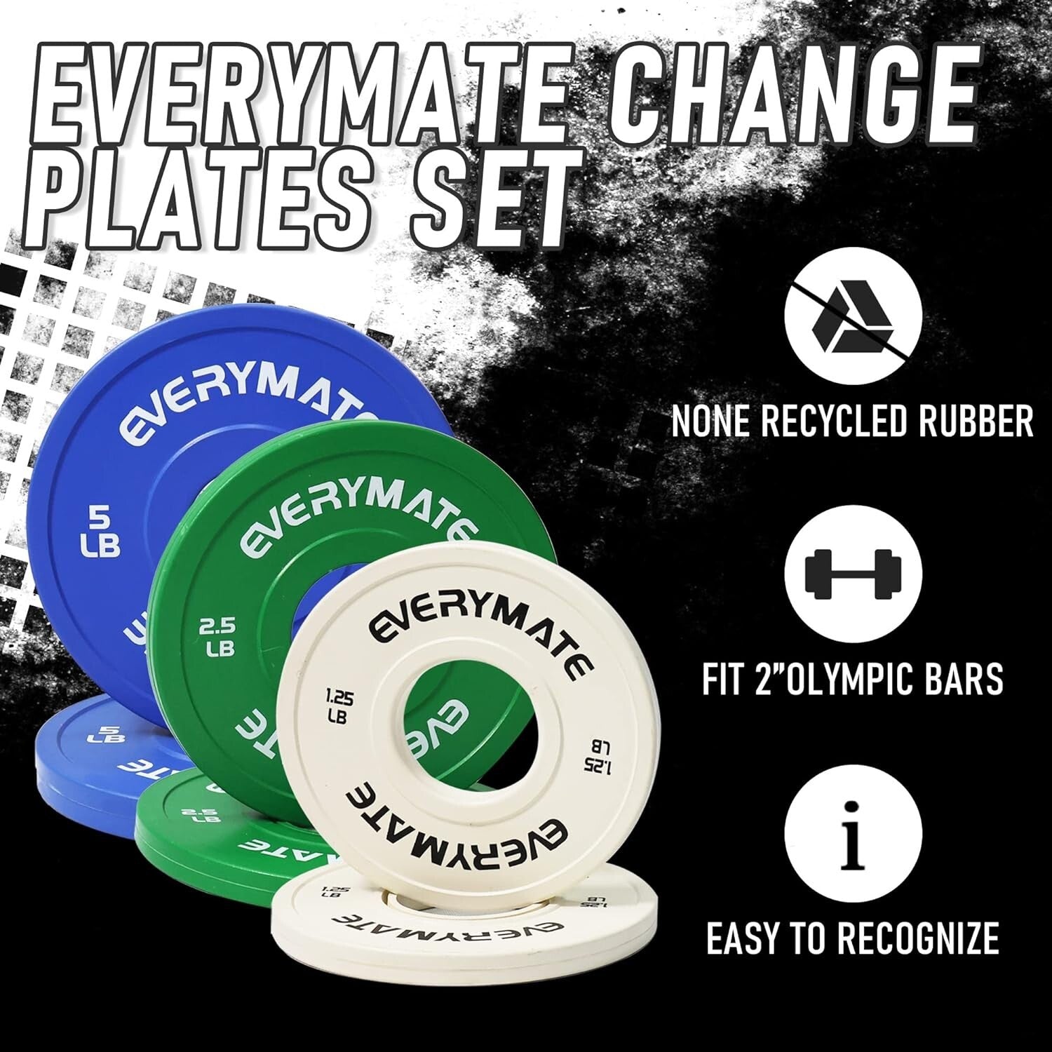 1.25LB, 2.5LB, 5LB Lightweight Bumper Plates Set - Perfect for Gradual Training